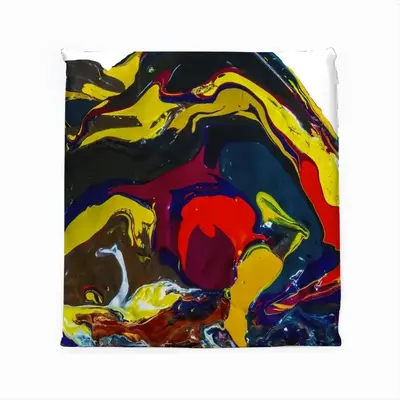 Running In Paint Square Cushion