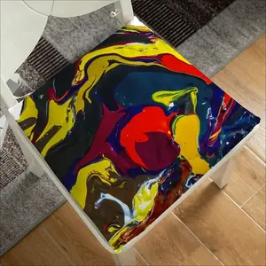 Running In Paint Square Cushion