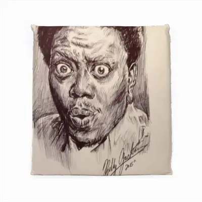 Bernie Mac Portrait Square Cushion