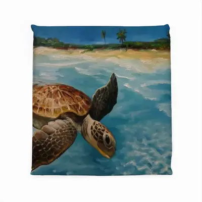 Caribbean Turtle Iii Square Cushion