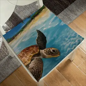 Caribbean Turtle Iii Square Cushion