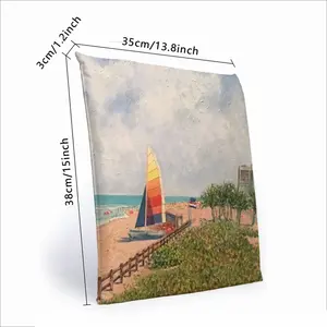 Sailboat On Miami Beach Square Cushion