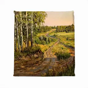 Country Road Landscape Square Cushion