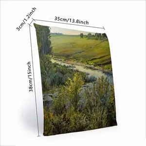 Country Landscape Realism Square Cushion