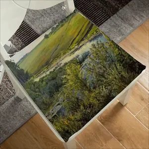 Country Landscape Realism Square Cushion