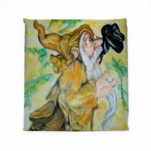 Ochre Wizard Square Cushion