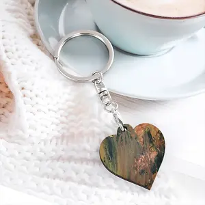 Bronze Abstraction Key Ring