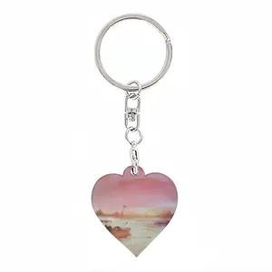 The Boat And Sunset Key Ring