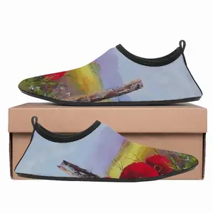 Men Fence Poppies Diving Beach Shoes