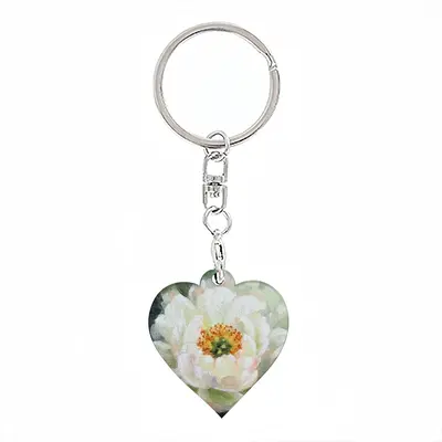 White Peony Key Ring