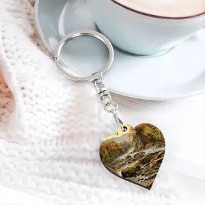 White River Gorge Impressionism Key Ring