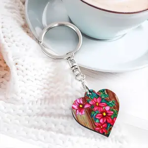 Climatis On Fence Key Ring