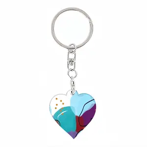 Orange Joy And Cerulean Skies Key Ring