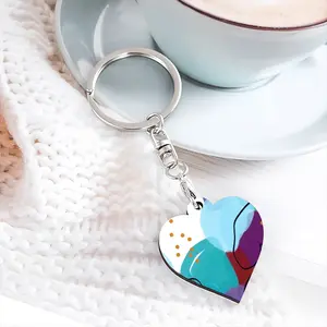 Orange Joy And Cerulean Skies Key Ring