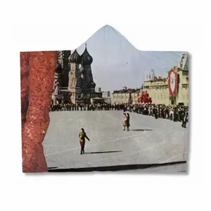 Lady In Red Square Youth Hat Blanket