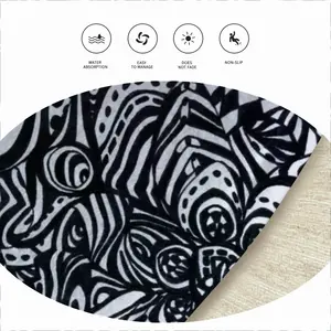 Flowers Flannel Mats Carpet (Round)