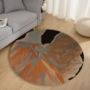 Bird Wing Up Flannel Mats Carpet (Round)