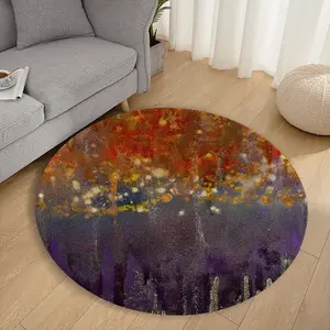 Nocturnconstellation Flannel Mats Carpet (Round)