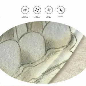 6 Eier Im Karton Six Eggs In The Cardboard Flannel Mats Carpet (Round)