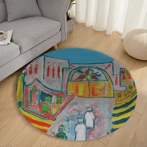 The Arab Market Flannel Mats Carpet (Round)