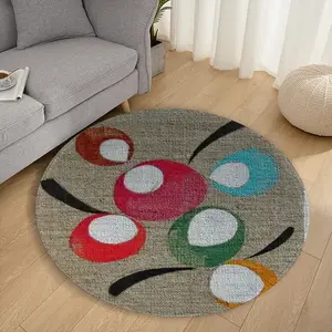 Japanese Garden - B Flannel Mats Carpet (Round)