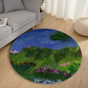 Nantucket Garden Flannel Mats Carpet (Round)