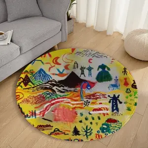 Maroc & Roll Flannel Mats Carpet (Round)