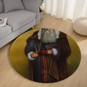 Rabbi From Old Krakow Flannel Mats Carpet (Round)