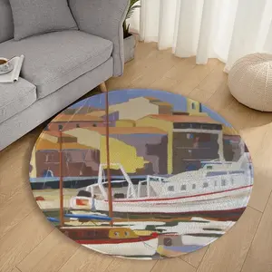 Sète The Navy Flannel Mats Carpet (Round)