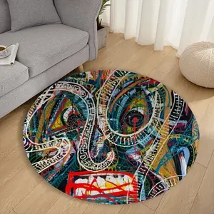 The Thinker Flannel Mats Carpet (Round)