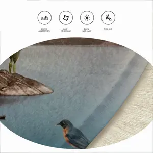 Bird Sanctuary Flannel Mats Carpet (Round)