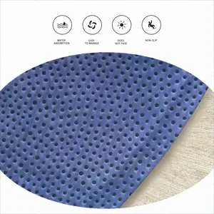 Blue-Purple Flannel Mats Carpet (Round)