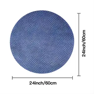 Blue-Purple Flannel Mats Carpet (Round)