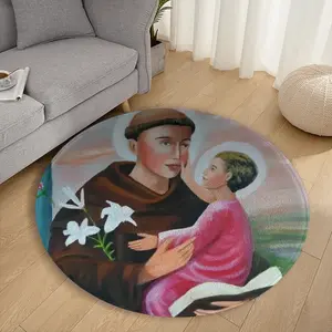 Saint Anthony Flannel Mats Carpet (Round)