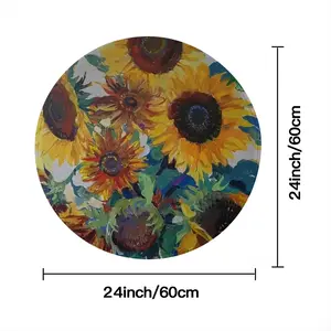 The Sunflowers Flannel Mats Carpet (Round)