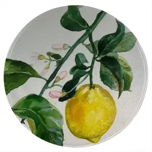 Lemon Branch Flannel Mats Carpet (Round)