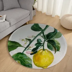 Lemon Branch Flannel Mats Carpet (Round)