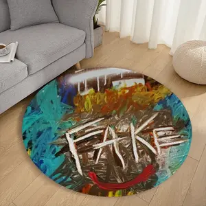 Fake Humanity Flannel Mats Carpet (Round)