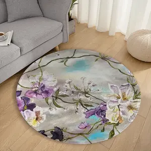 Spring Prints Flannel Mats Carpet (Round)