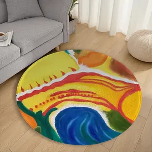 Element Dance Flannel Mats Carpet (Round)