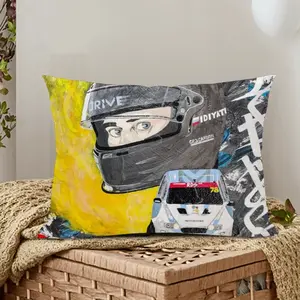 No Risk No Drift - Sport Auto Formula One Man People Polyester Pillow (Rectangle, Multi-Size)