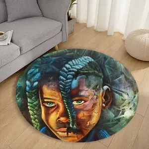 African Youngster Flannel Mats Carpet (Round)