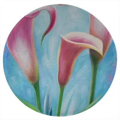 Calla Lilies Flannel Mats Carpet (Round)