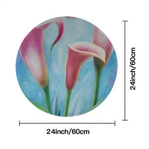 Calla Lilies Flannel Mats Carpet (Round)