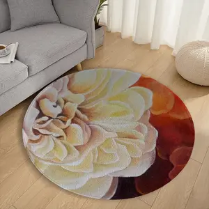 Roses Flannel Mats Carpet (Round)