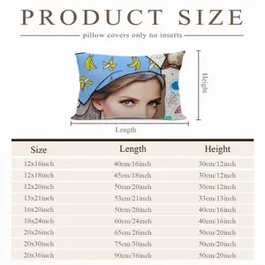 Banana Girl - Sexy Fashion Folk Women Blue Polyester Pillow (Rectangle, Multi-Size)