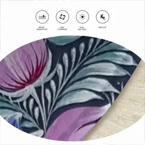 Night Pleasure Flannel Mats Carpet (Round)