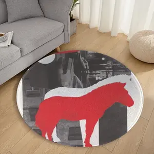 Wwf Przewalskis Horse Flannel Mats Carpet (Round)