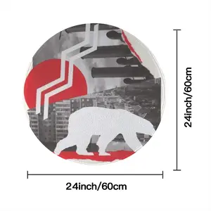 Wwf Polar Bear Flannel Mats Carpet (Round)