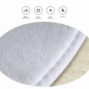 White Lines Flannel Mats Carpet (Round)